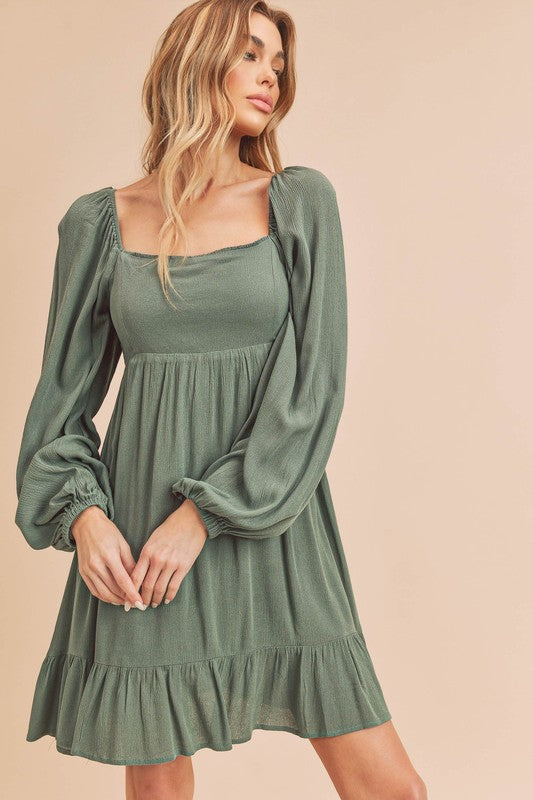 Taya Dress in green from women’s boutique fashion line