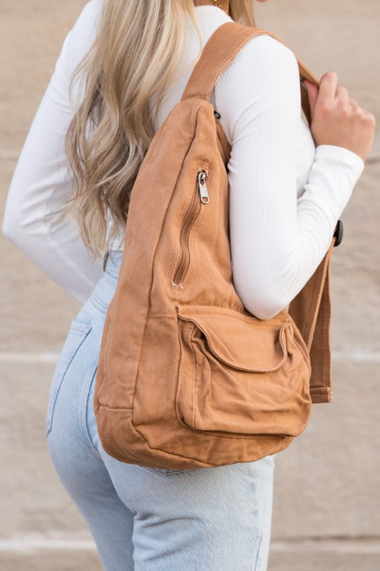 Women’s Oversized Canvas Sling from a women’s boutique
