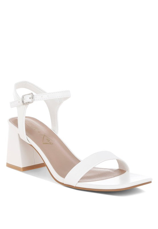 Kazara Faux Leather Block Heels for women’s boutique style.