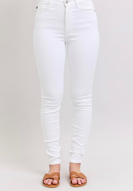 Judy Blue White High Waist Skinny Fit - EverGrace By Cestlavie Boutique LLC