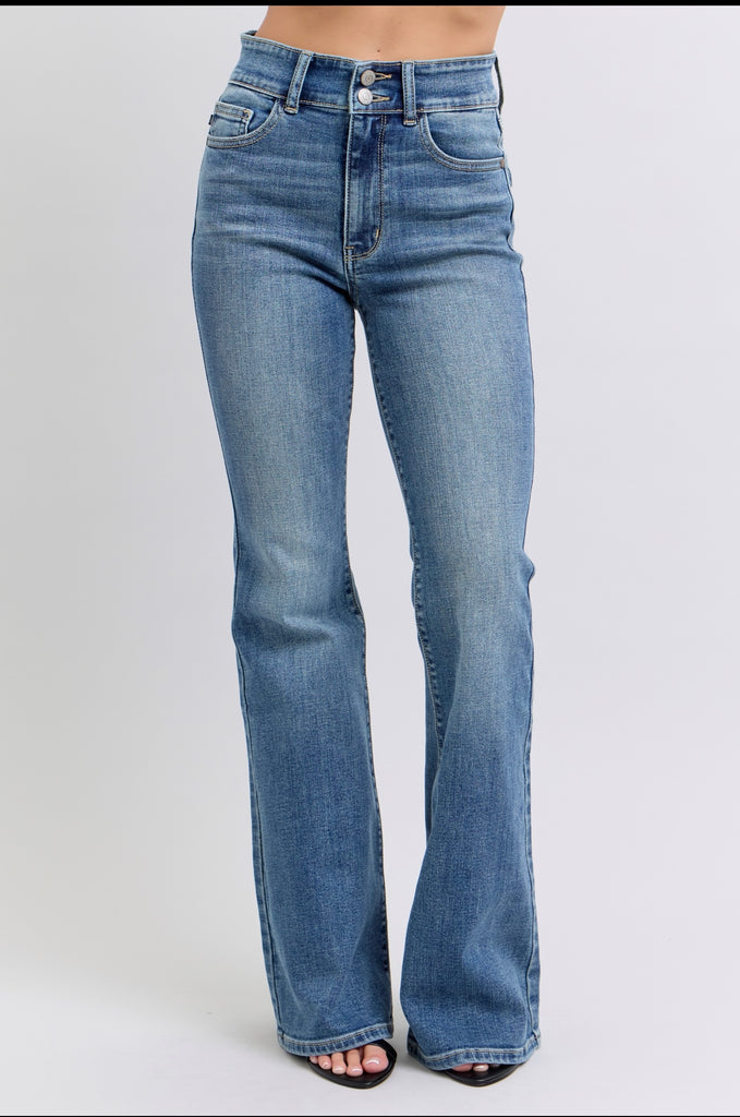 Judy Blue Mid Rise Boot Cut- Evergrace By Cestlavie Boutique LLC