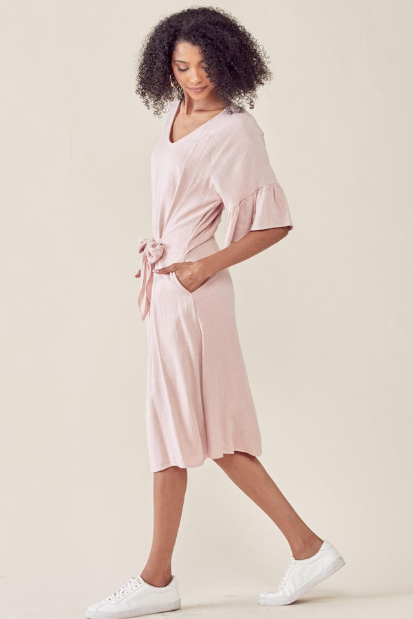 Saints & Hearts tie front linen dress - Ever Grace by C'est La Vie'- On Sale from women’s boutique