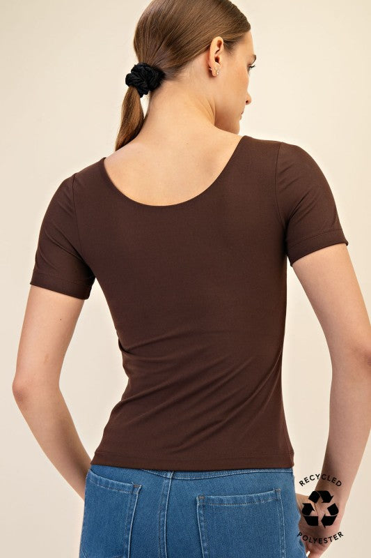 Buttery Smooth Short Sleeve Top - Evergrace by C'estlavie