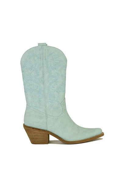 ADELA-05-WESTERN BOOTS in mint green for women’s boutique style