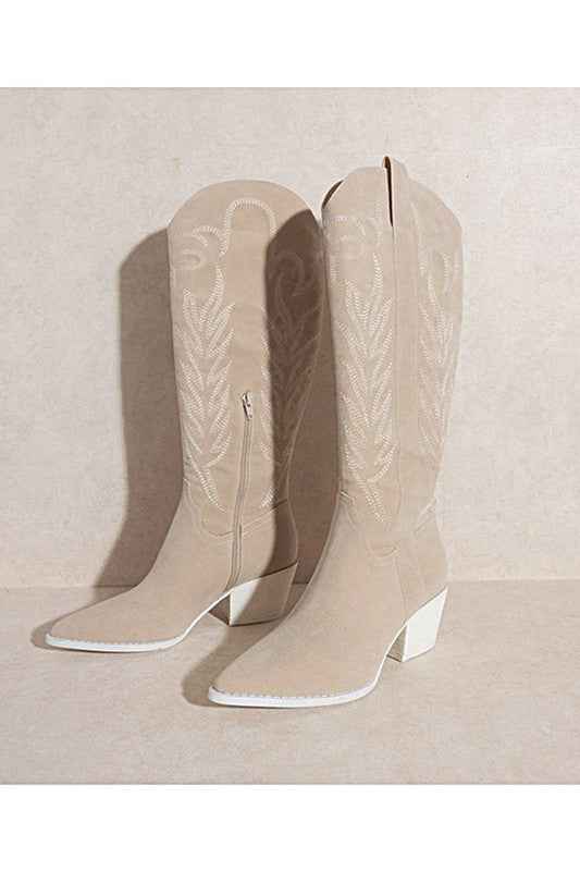 SAMARA-EMBROIDERY WESTERN KNEE HIGH BOOTS for women’s boutique
